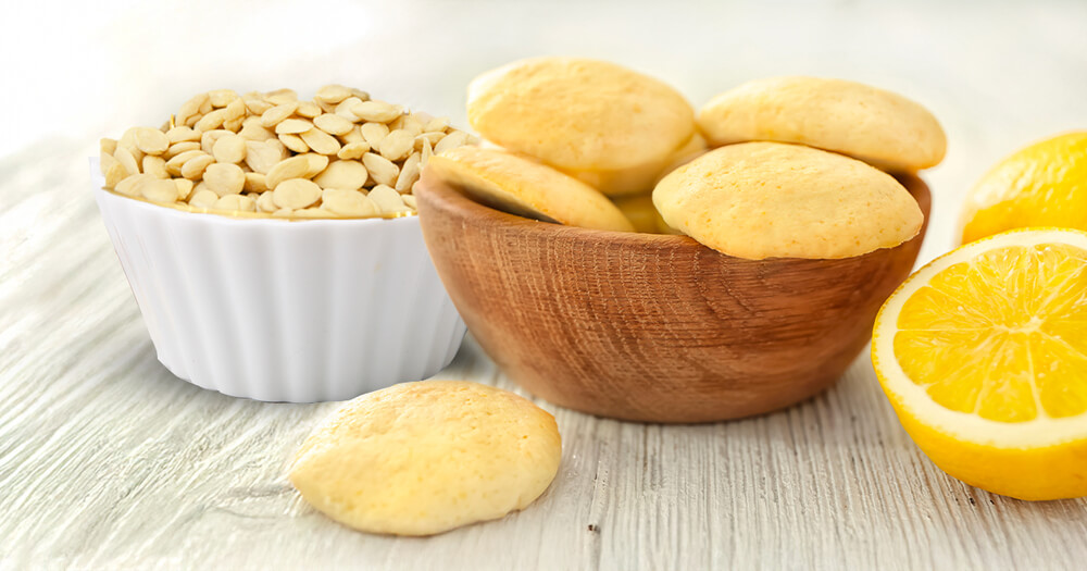 Biscotti morbidi alla farina di mandorle e limone