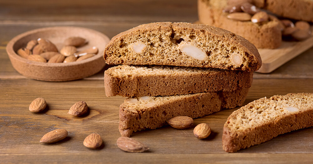 Cantuccini con granella di mandorle tostate